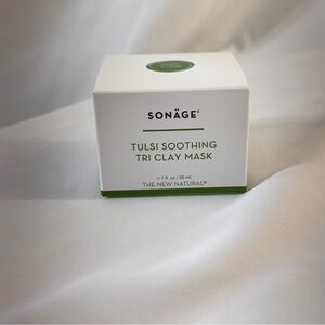 Sonage Tulsi Soothing Tri Clay Mask NIB Full Size